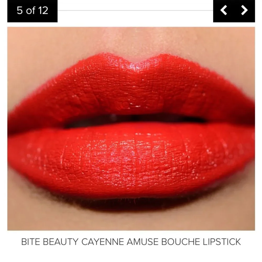 Bite Beauty Amuse Bouche Lipstick Cayenne Bright Red Warm Mini Size RARE